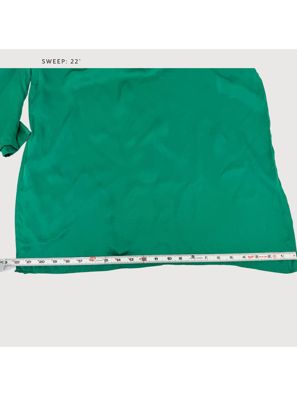 Donni Satin Maxi Tunic Dress Emerald Green Size S - Picture 8 of 9